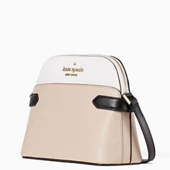 Kate Spade Staci Colorblock DomeCrossbody Bag in Warm Beige Multi NWT - Picture 3 of 14